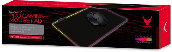 Omega mousepad Varr Pro LED, black (44888)