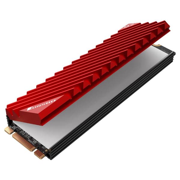 Jonsbo M.2 SSD Cooler Sort, Rød