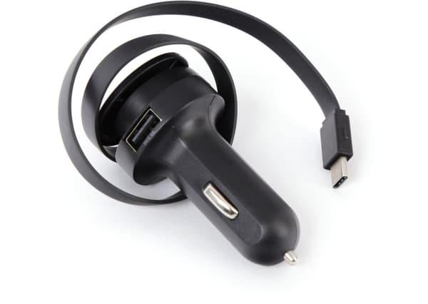 Platinet car charger 1xUSB 2,4A + USB-C cable (44652)