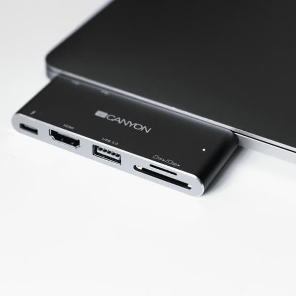 CANYON hub DS-5 5in1 Thunderbolt 3 4k Space Grey