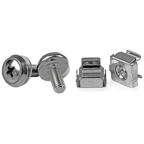 StarTech.com M5 Mounting Screws and Cage Nuts for Server Rack Cabinet - Pack of 50 Server Rack Screws (CABSCREWM5) rack screws and nuts