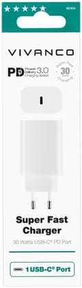 Miniatyrbillede 3 af 3: Vivanco charger USB-C PD3 30W, white (62304)