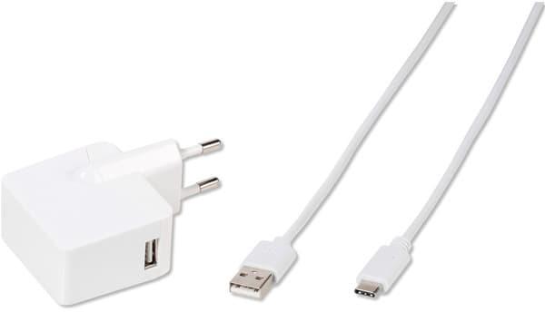 Vivanco charger USB-C 3A 1,2m, white (60020) Hvid