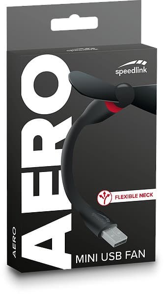 Speedlink USB fan Mini Aero, black/red (SL-600500-BKRD)