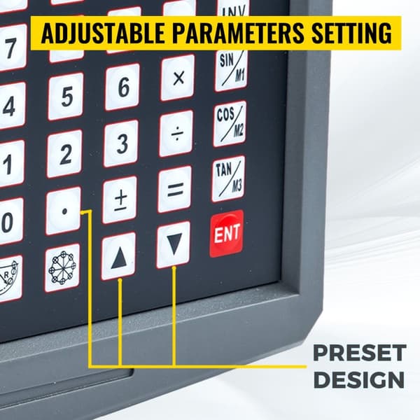 Digitalt aflæsningsdisplay, LCD, Lineær skala encoder, 3 Axis dro