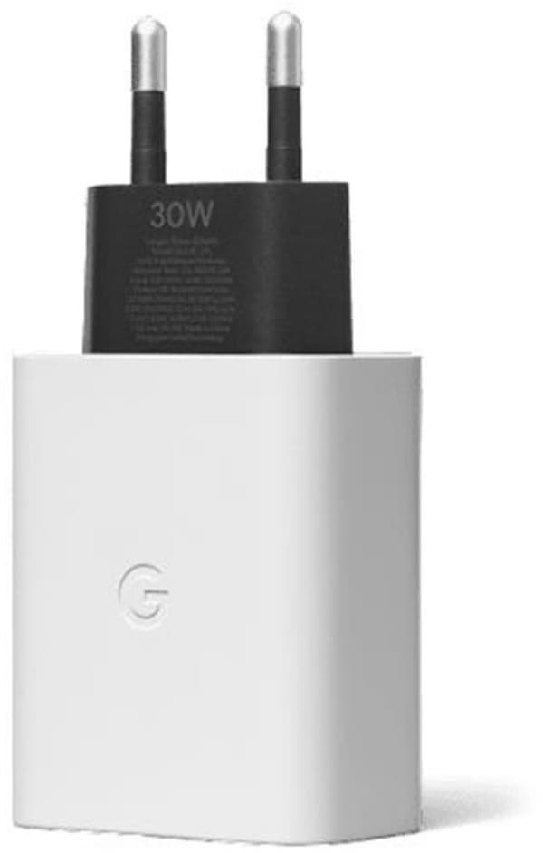 Google power adapter USB-C 30W, valge Sort, Hvit