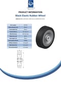 Pikkukuva 3 / 5: 250mm pyörä mustalla elastisella kumilla hitsatun teräskeskiön päällä