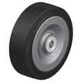Pikkukuva 1 / 5: 250mm pyörä mustalla elastisella kumilla hitsatun teräskeskiön päällä
