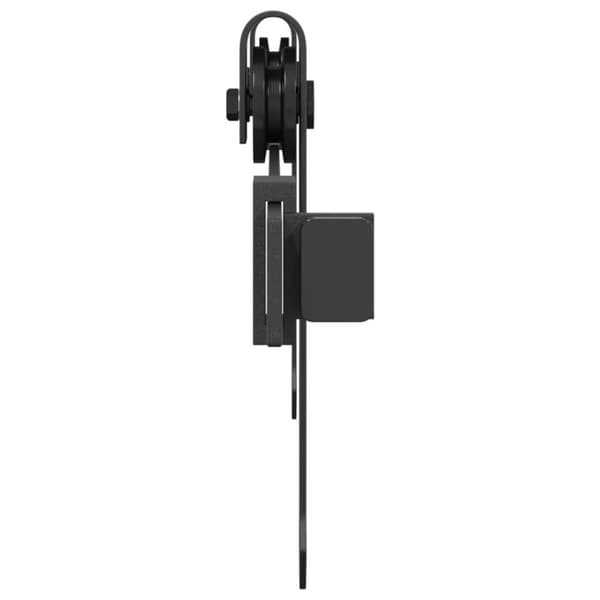vidaXL Mini skyvedørsett for skap svart 122 cm karbonstål