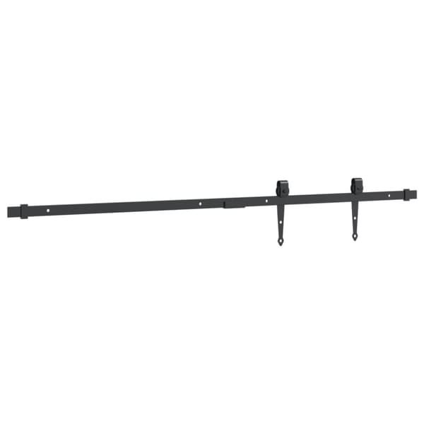 vidaXL Mini skyvedørsett for skap svart 122 cm karbonstål