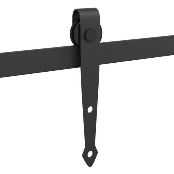 vidaXL Mini skyvedørsett for skap svart 122 cm karbonstål