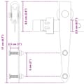 Miniatyrbilde 9 av 10: vidaXL Mini skyvedørsett for skap svart 122 cm karbonstål