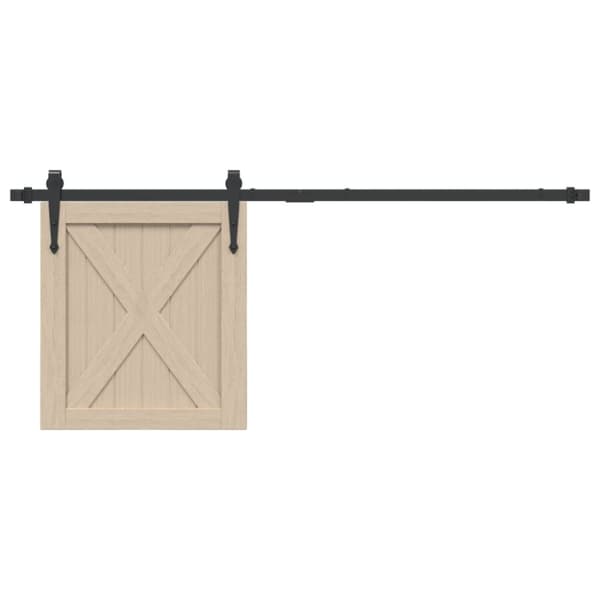 vidaXL Mini skyvedørsett for skap svart 122 cm karbonstål