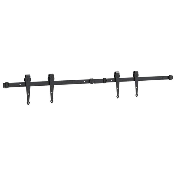 vidaXL Skyvedørsett for skap 122 cm karbonstål