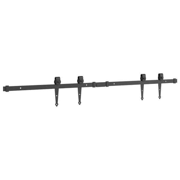 vidaXL Skyvedørsett for skap 122 cm karbonstål