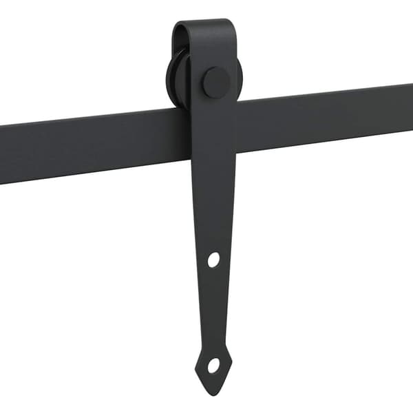 vidaXL Skyvedørsett for skap 122 cm karbonstål