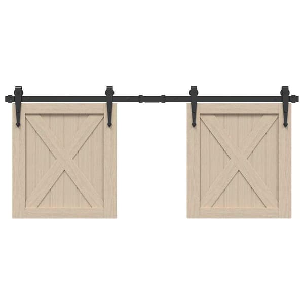 vidaXL Skyvedørsett for skap 122 cm karbonstål