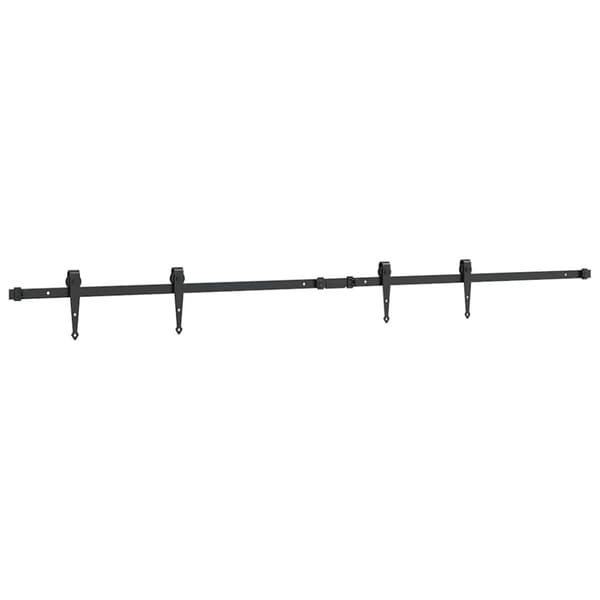 vidaXL Skyvedørsett for skap 183 cm karbonstål