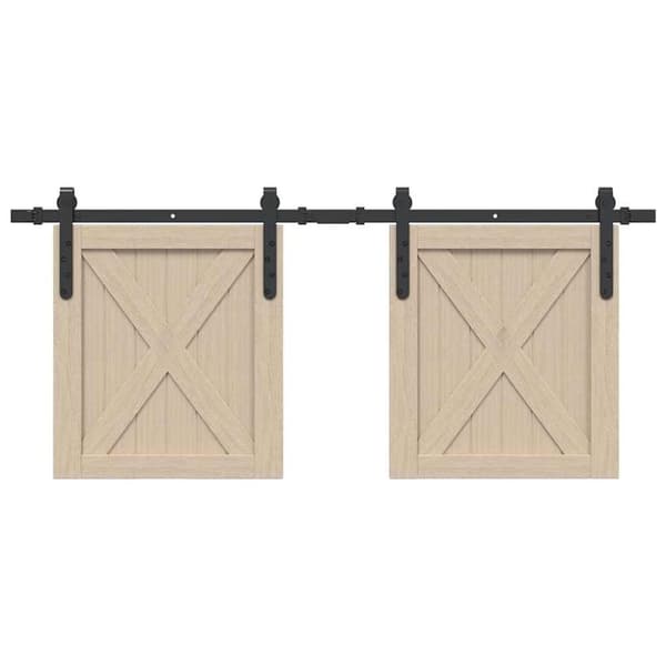 vidaXL Skjutdörrsbeslag 122 cm kolstål
