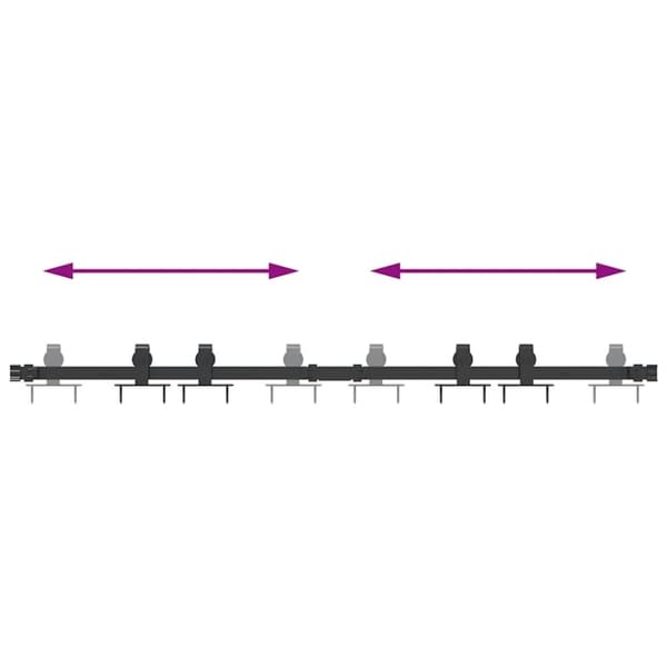 vidaXL Liukukaapin ovisarja 122 cm hiiliteräs
