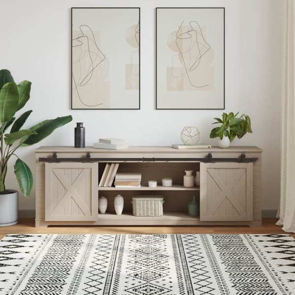 vidaXL Skyvedørsett for skap 183 cm karbonstål