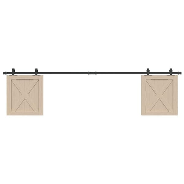 vidaXL Skjutdörrsbeslag för skåp 213 cm kolstål