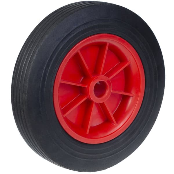 250mm 10" tum gummihjul för tvättmaskin generatorvagn 1 tum borrning 250 kg