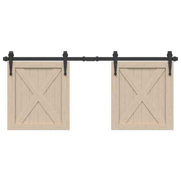 Skjutdörrsbeslag 122 cm kolstål