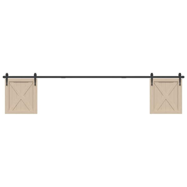 Skjutdörrsbeslag för skåp 244 cm kolstål