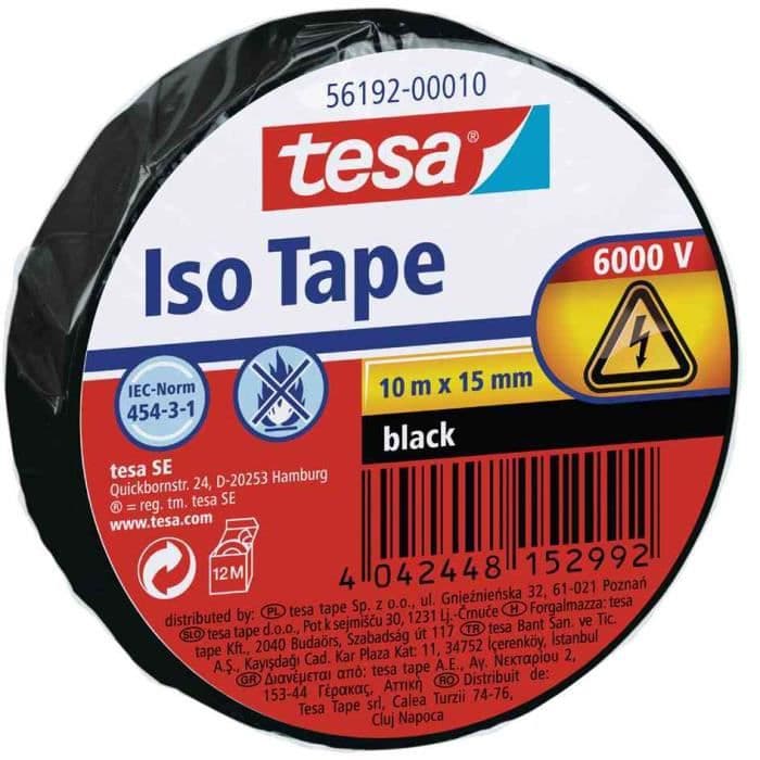 isoleringstejp ISO TEJP, 15 mm x 10 m, svart