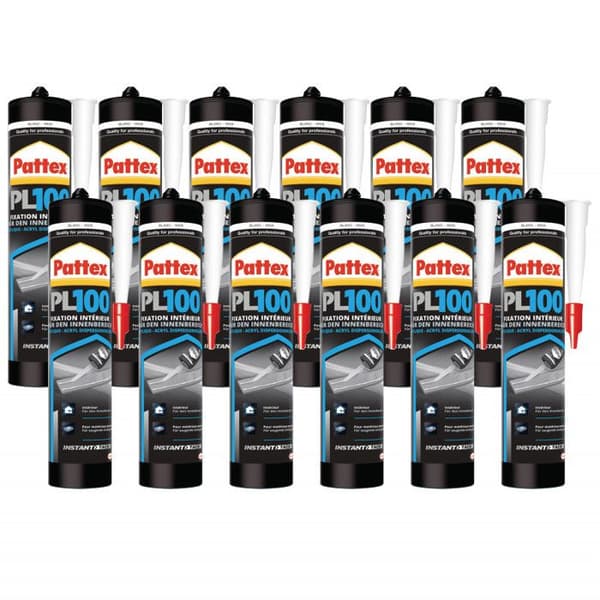 Pattex fixeringslim pl100 patron 380g vit
