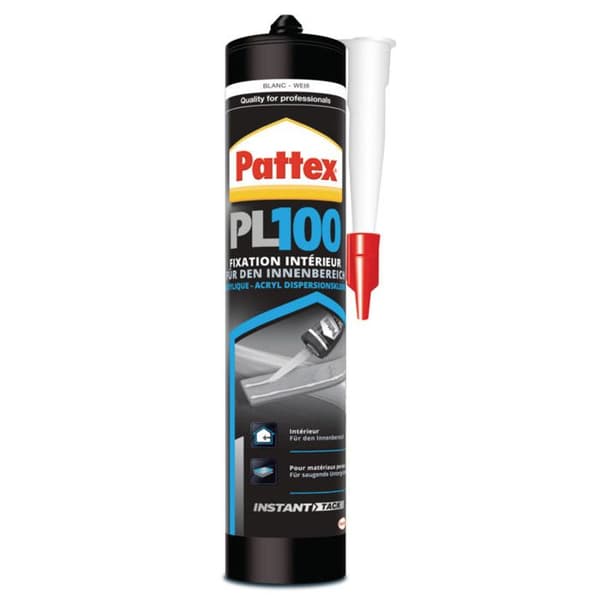 Pattex fixeringslim pl100 patron 380g vit