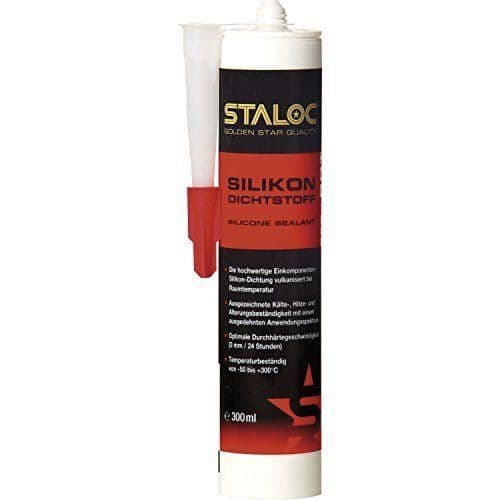STALOC Silikontätningsmedel - Röd - Högtemperatursilikon för bygginstallation