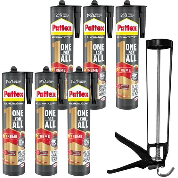 6X PATTEX MONTERINGSLIM INSTANTAN ÄNDÅ HÅLLBAR PRESS PÅ SKELETTET