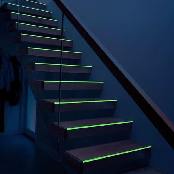 Självhäftande tejp - SHOP-STORY - Säkerhetstejp - Fosforescerande - 2 meter - Fluorescerande grön