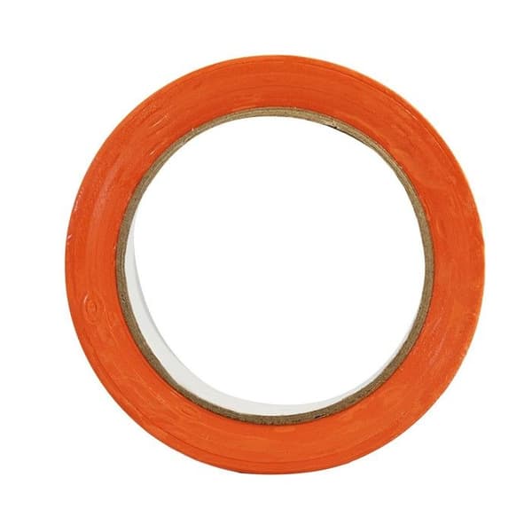 TECPLAST Set med 24 orange PVC tejprullar för bygg, 50 mm x 33 m - Orange byggtejp