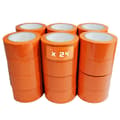 Miniatyrbild 1 av 6: TECPLAST Set med 24 orange PVC tejprullar för bygg, 50 mm x 33 m - Orange byggtejp