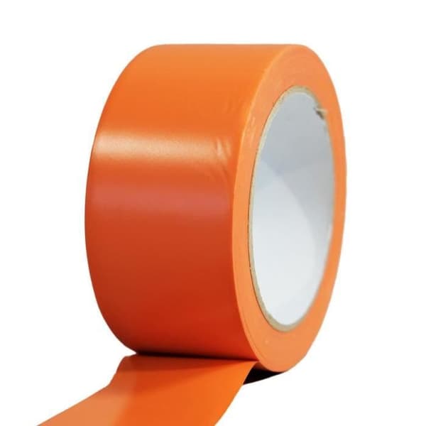 PVC-tejp - TECPLAST - Orange - 50 mm x 33 m - Set med 6 rullar - Stark vidhäftning