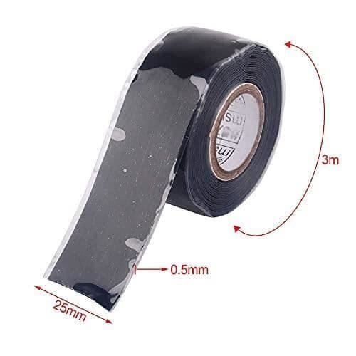Silikontejp 3M*25mm självhäftande silikongummireparationstejp Limning Rescue Wire Tape Tape Garden (G)