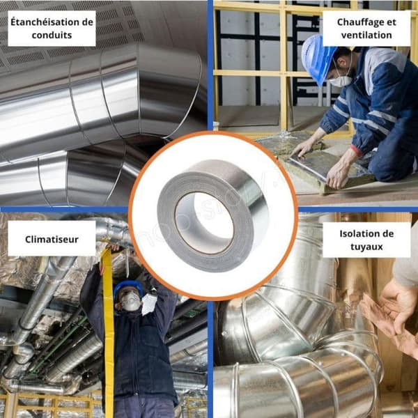 SHOP-STORY - ALURUB: Vattentät och värmebeständig aluminiumtätande tejp 50mm x 50M