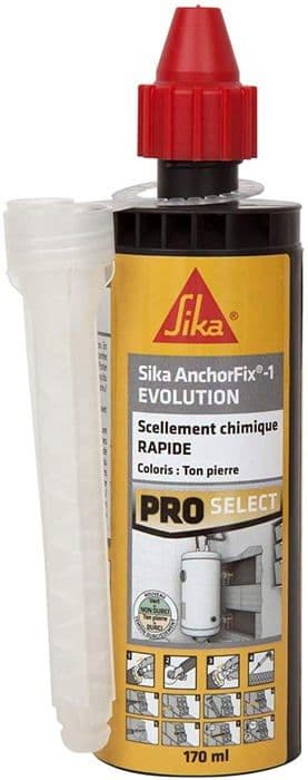 Sika - 583484 - Snabb kemisk tätning för fixering av tunga föremål, Epoxiharts, Stenton, 165 ml