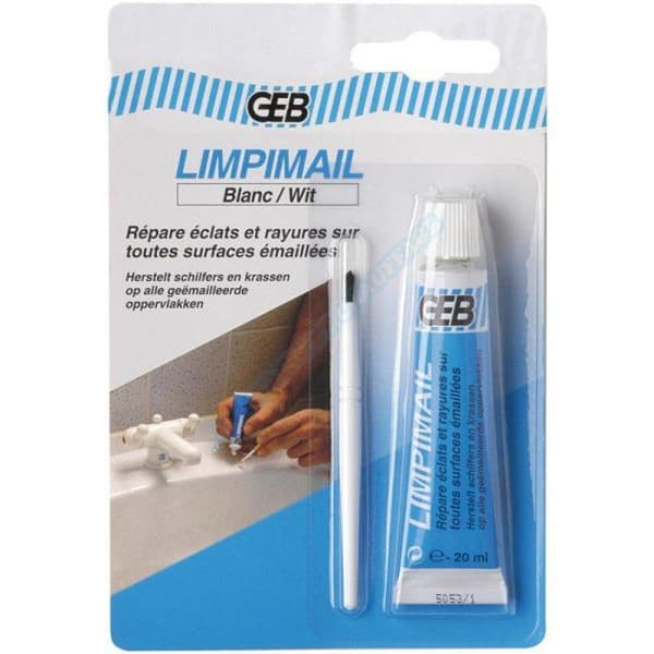 Reparationspasta emalj - GEB - 956831 - 20 ml - Värmebeständig - Blank yta