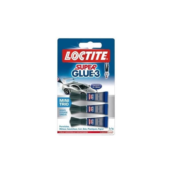 Lim - LOCTITE - Super Lim 3 - Vattentålig - Förpackning 3x1g - Cyanakrylat