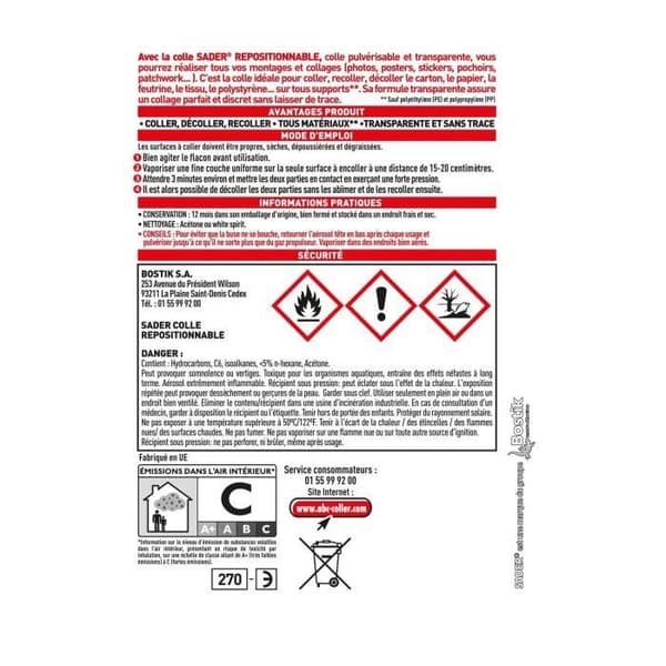 SADER Repositionerbart lim - 200 ml