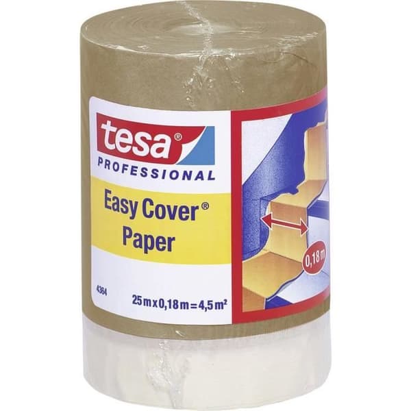 tesa Easy Cover® maskeringspapper - TESA - 04364-00001-01 - 25 m x 18 cm - Ljusbrunt