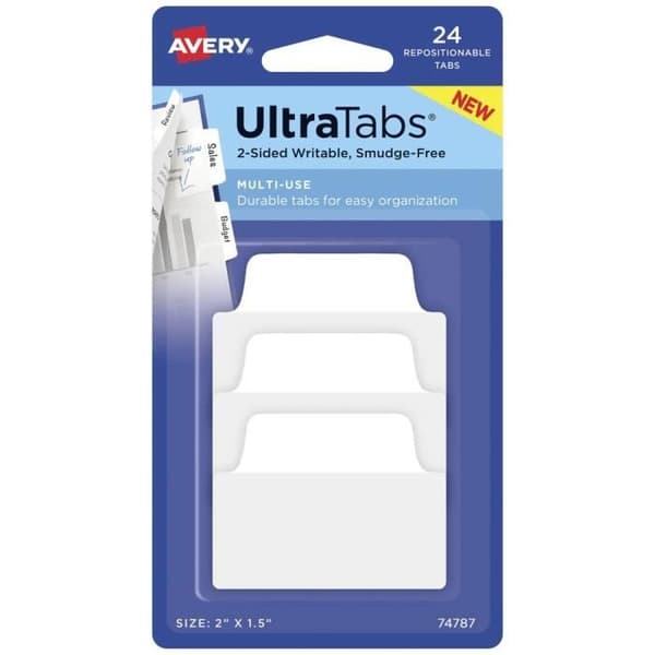 Avery-Zweckform självhäftande remsor 74787 24 st/förpackning vit