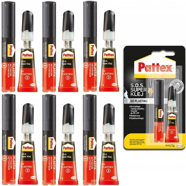6x Pattex S.O.S. Omedelbar plastlim 2g