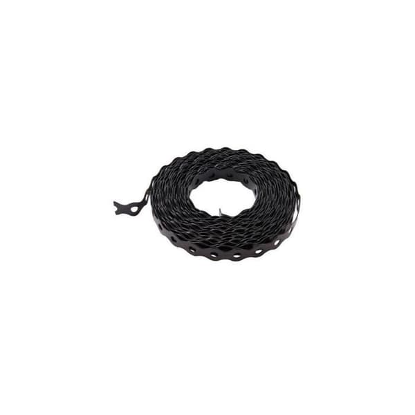 Perforerad monteringslist - Fixman - 12 mm x 10 M - Galvaniserat stål - Plastbeläggning - Svart