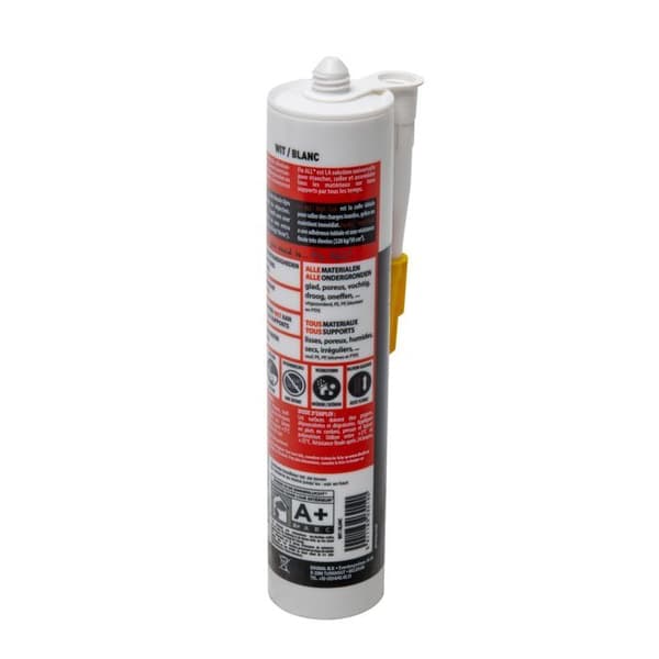 Självhäftande spackel - SOUDAL - Fix All High Tack - 290ml - Vit - Elastisk och UV-beständig