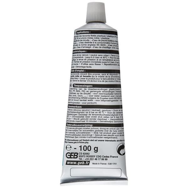 Filetplast fogpasta - GEB - 100 g - Tätande plastgängade anslutningar